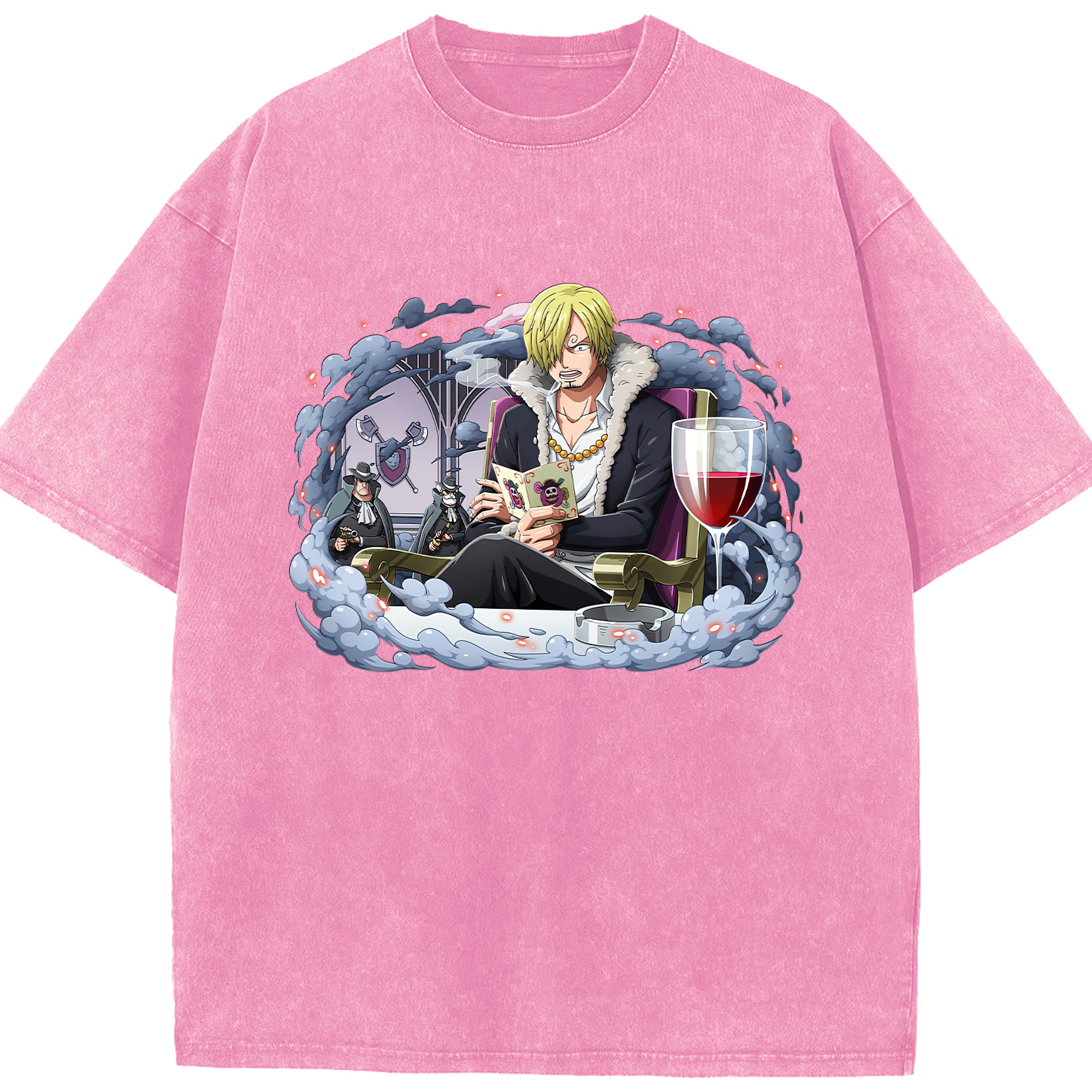 ワンピース サンジ ONE PIECE Sanji 綿100% ヴィンテージ風 半袖Tシャツ（フロントプリント）